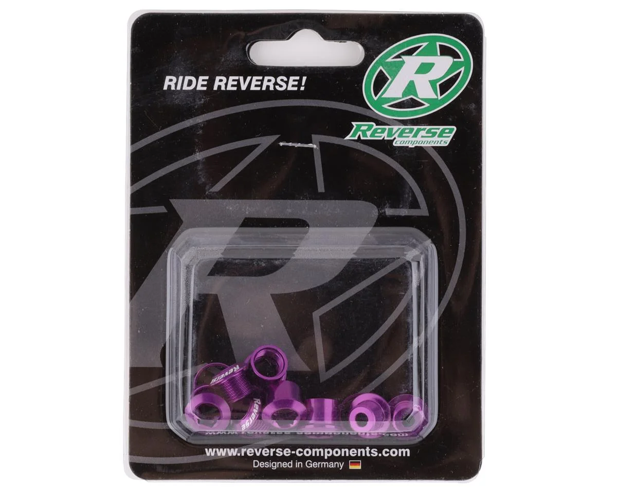 Reverse Components Chainring Bolt Set (Purple) (4 Pack) - view 2
